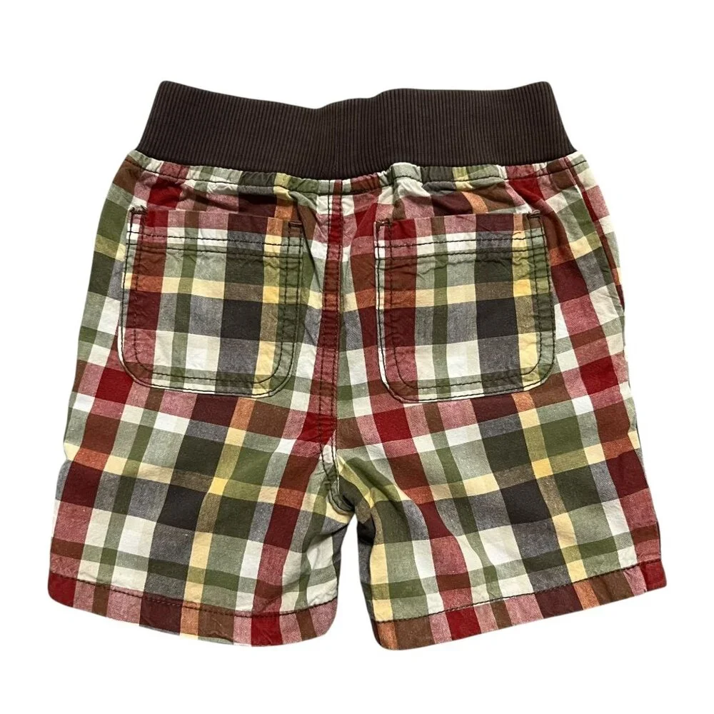 Gymboree 6-12m Pull-On Plaid Shorts